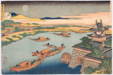 yodo gawa de setsugekka luna de nieve y flores Katsushika Hokusai Ukiyoe Pinturas al óleo